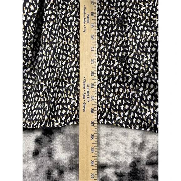 Lafayette 148 Top Womens Extra Small Abstract Button Up Comfort Casual 100% Silk - Picture 3 of 10
